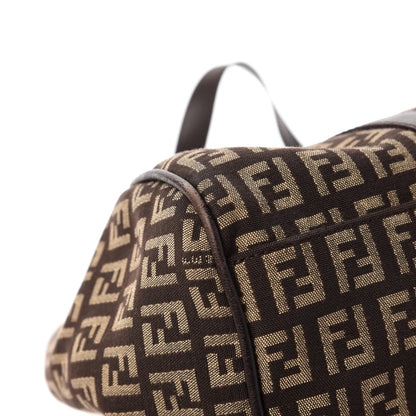 Fendi Zucchino Vitello Shoulder Bag Testa di Moro Beige 10 of 13