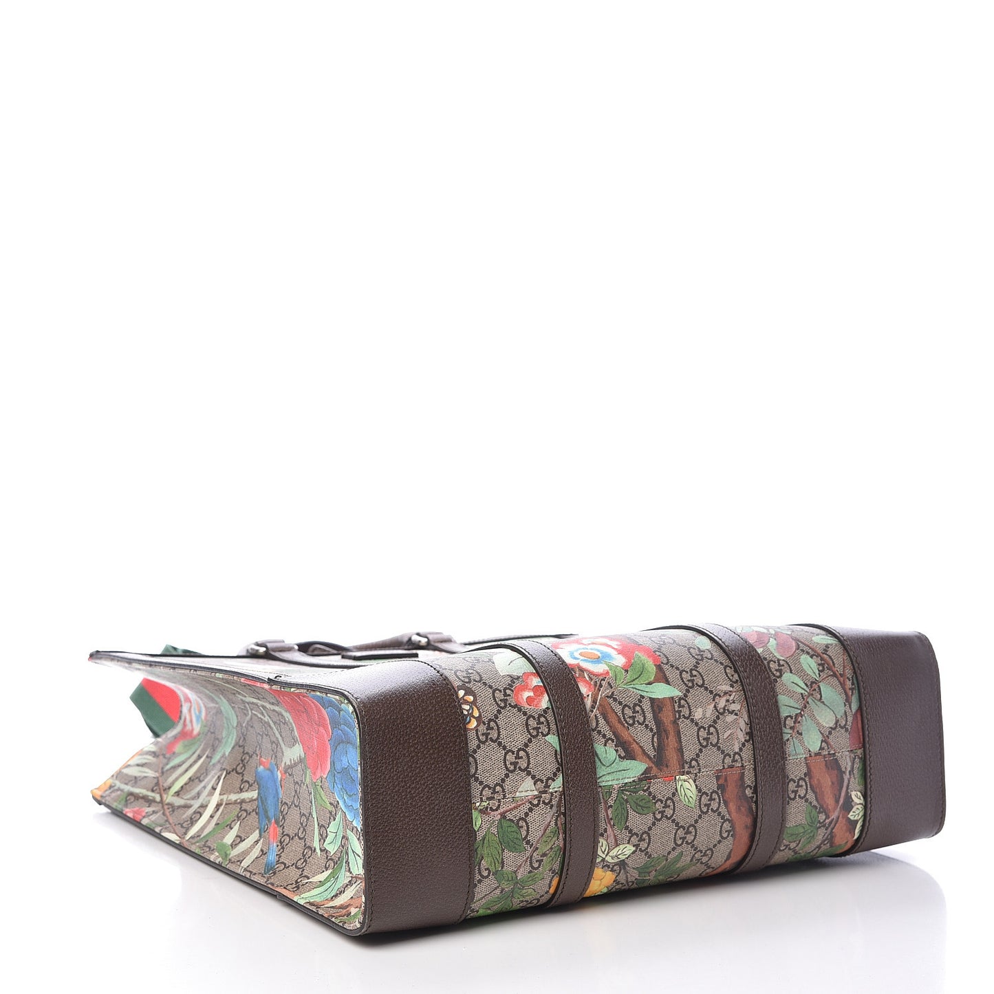 GG Supreme Monogram Tian Web Vertical Tote Beige Multicolor New Acero