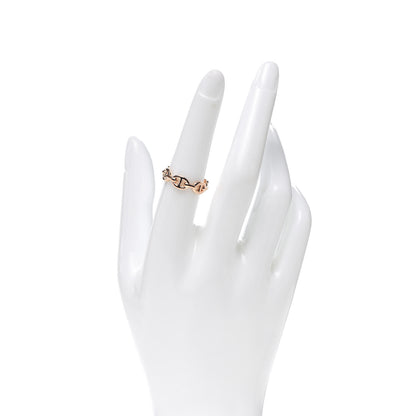 Hermes 18K Rose Gold PM Chaine D'Ancre Enchainee Ring 54 7 2 of 6
