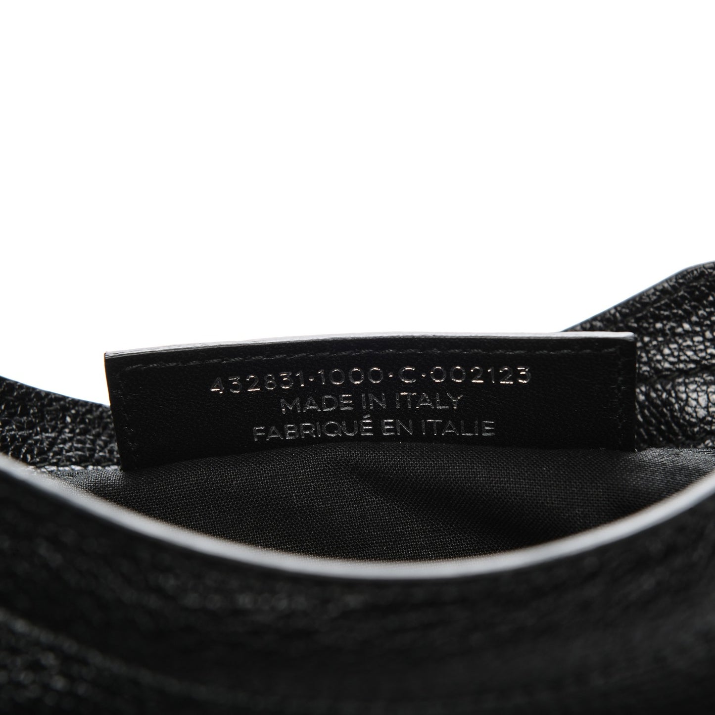 Chevre Silver Metallic Edge Hardware S City Black