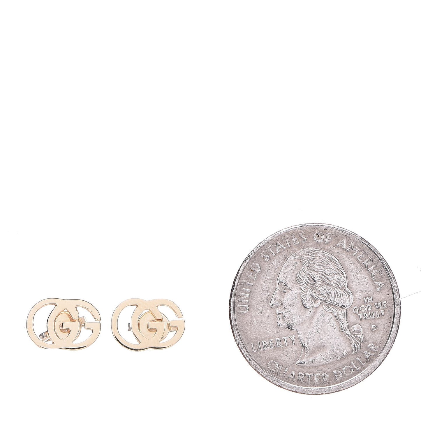 18K Yellow Gold GG Tissue Stud Earrings