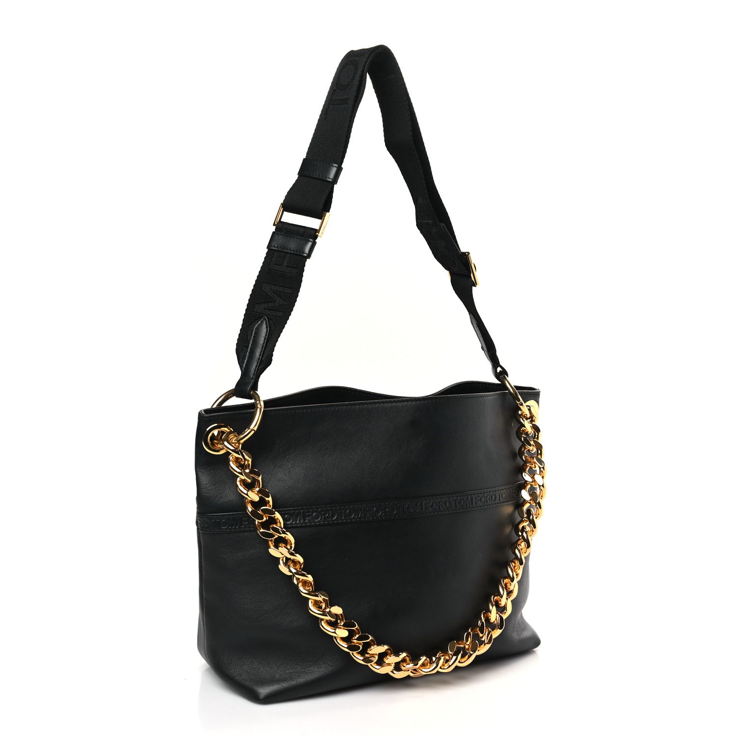 Calfskin Medium Avery Hobo Shoulder Bag Black