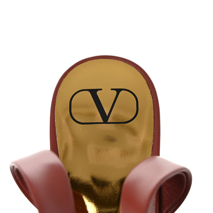 Valentino Garavani Calfskin One Stud Ankle Strap 60mm Sandals 40 Gingerbread 7 of 8