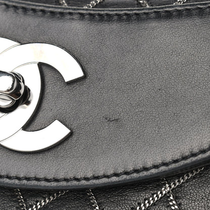 Chanel Lambskin Chain Stitch Clutch Black 10 of 14