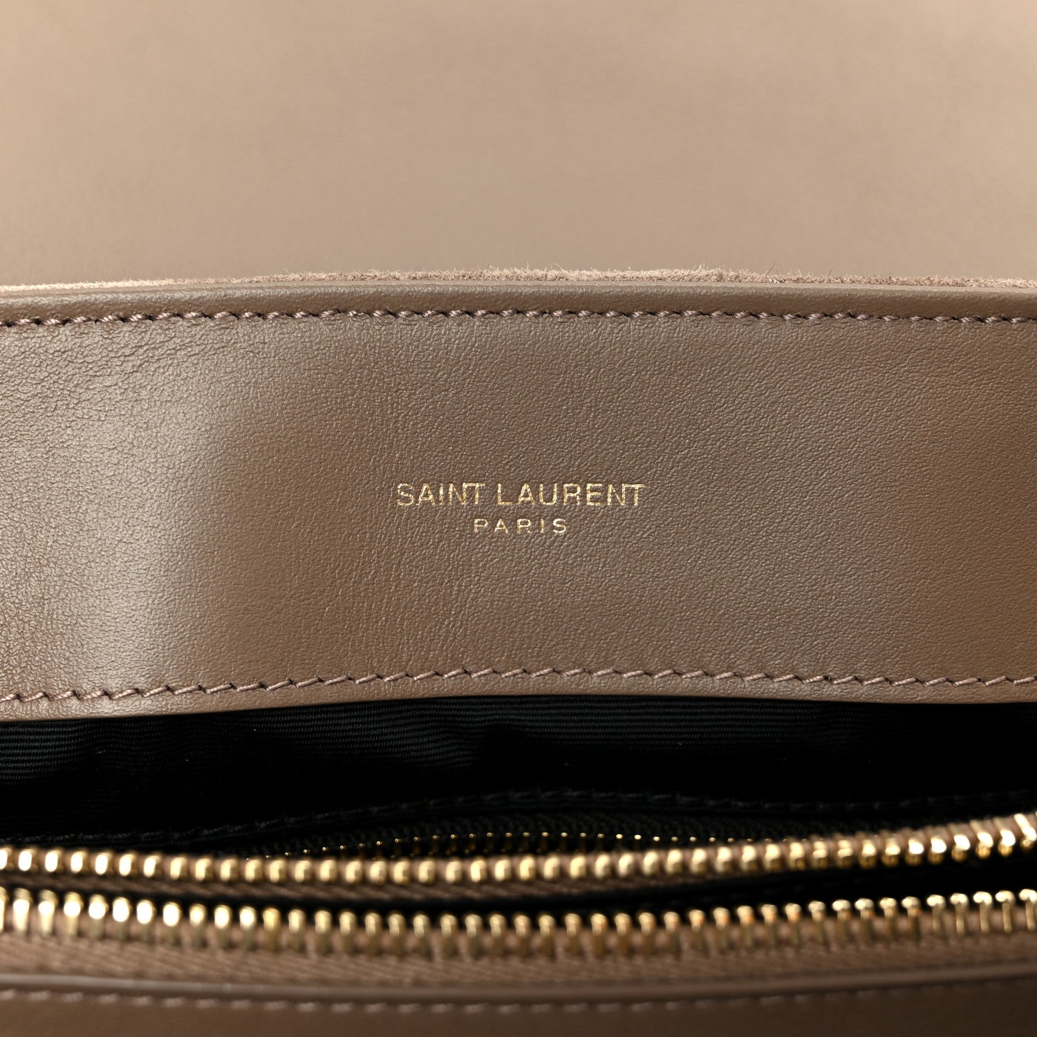 Saint Laurent Suede Y Quilted Monogram Medium Loulou Chain Satchel Taupe 7 of 11