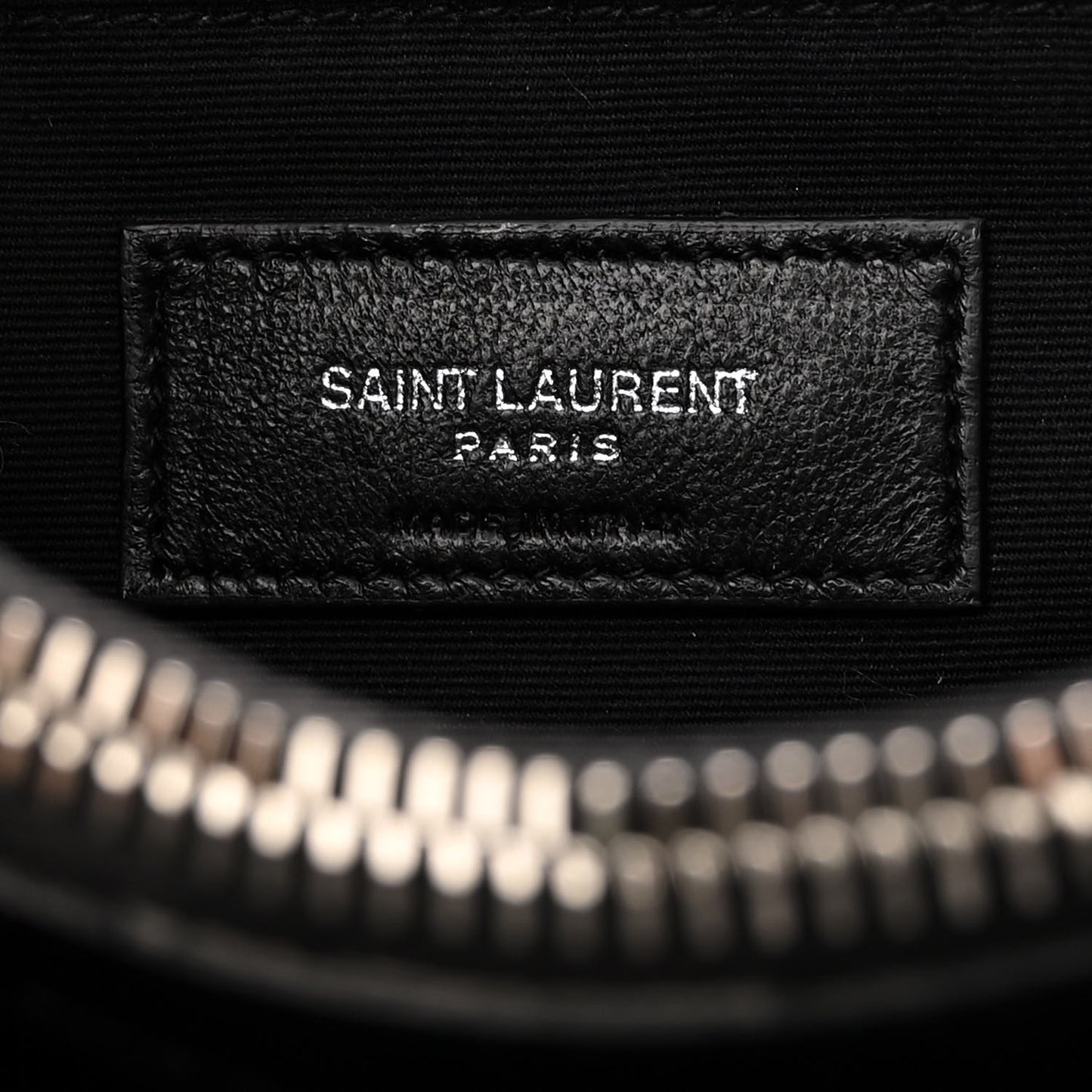 Calfskin Y Quilted Monogram Medium Loulou Chain Satchel Black