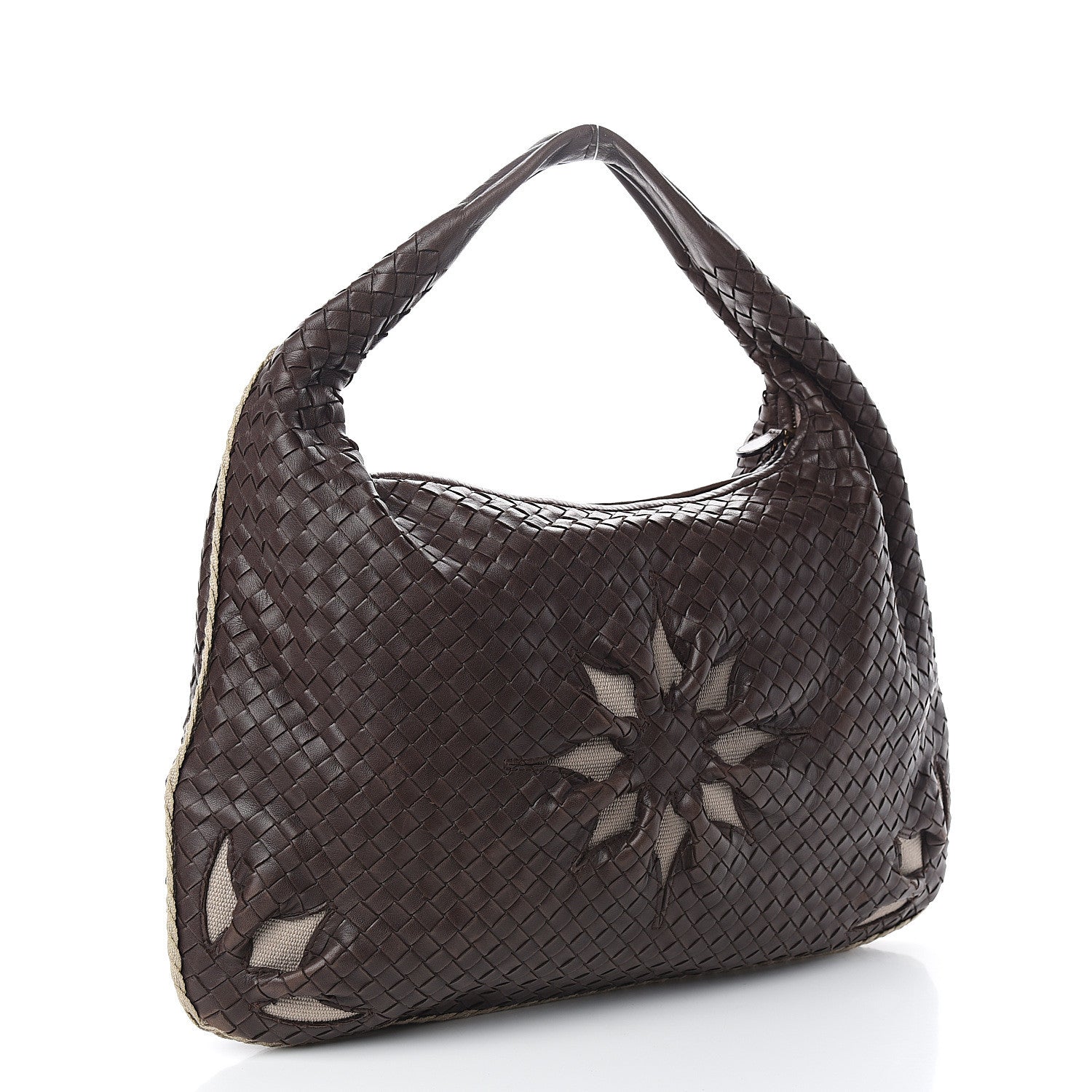 Bottega Veneta Nappa Intrecciato Flower Large Veneta Hobo Ebano 2 of 11