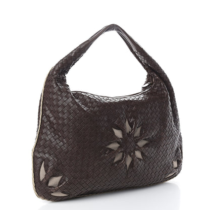 Bottega Veneta Nappa Intrecciato Flower Large Veneta Hobo Ebano 2 of 11