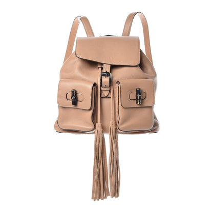 Gucci Cellarius Calfskin Medium Bamboo Backpack Camelia 1 of 13