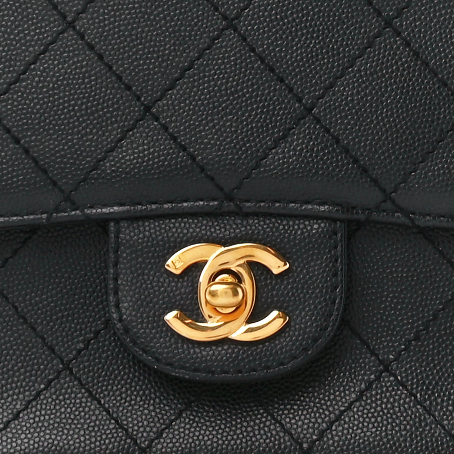 Caviar Quilted Medium Single Flap Black