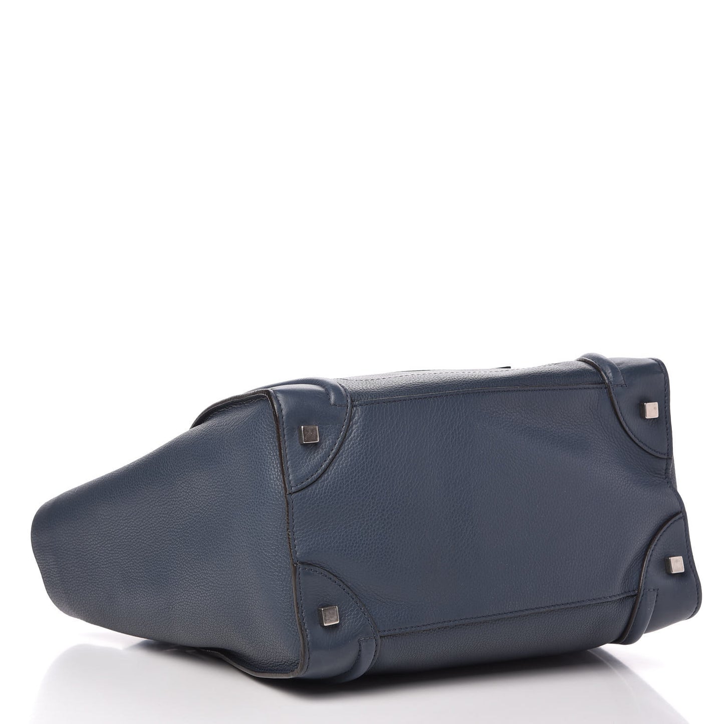 Drummed Calfskin Mini Luggage Slate