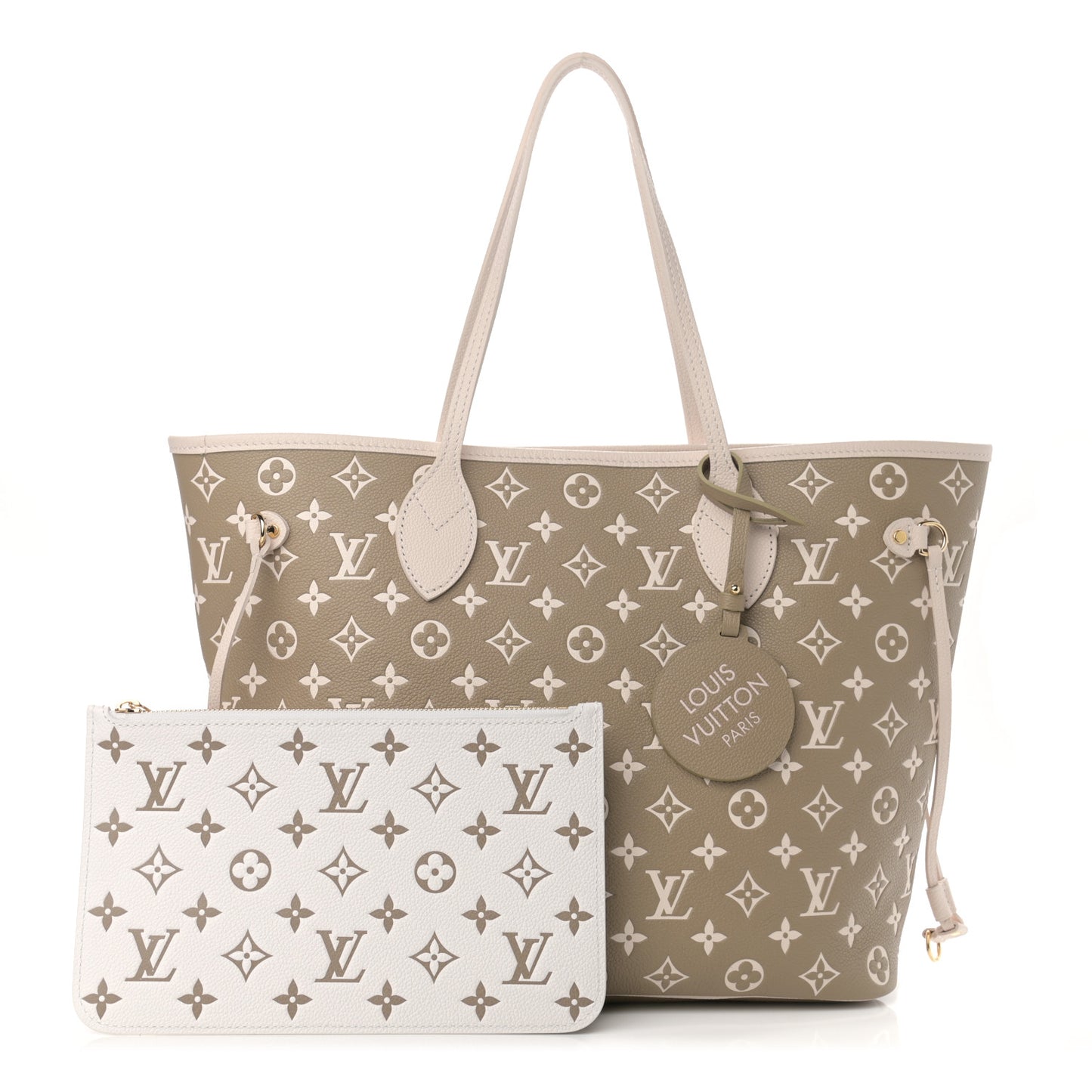 Empreinte Monogram Spring In The City Neverfull MM Kaki Beige Cream