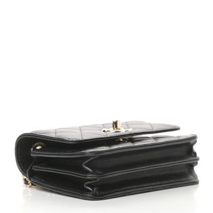 Chanel Lambskin Quilted Mini Trendy CC Wallet On Chain WOC Black 4 of 13