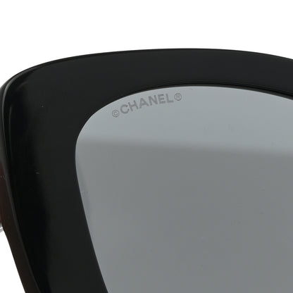 Chanel Acetate Strass Square Sunglasses 5422-B Black White 7 of 7