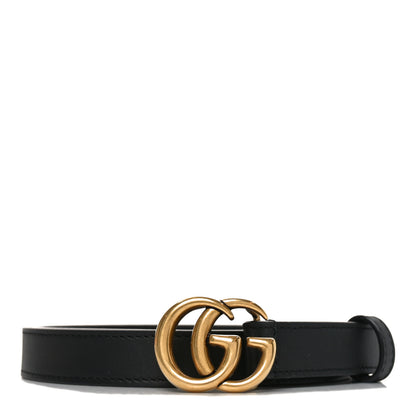 Gucci Calfskin Double G 20mm Belt 75 30 Black 1 of 4