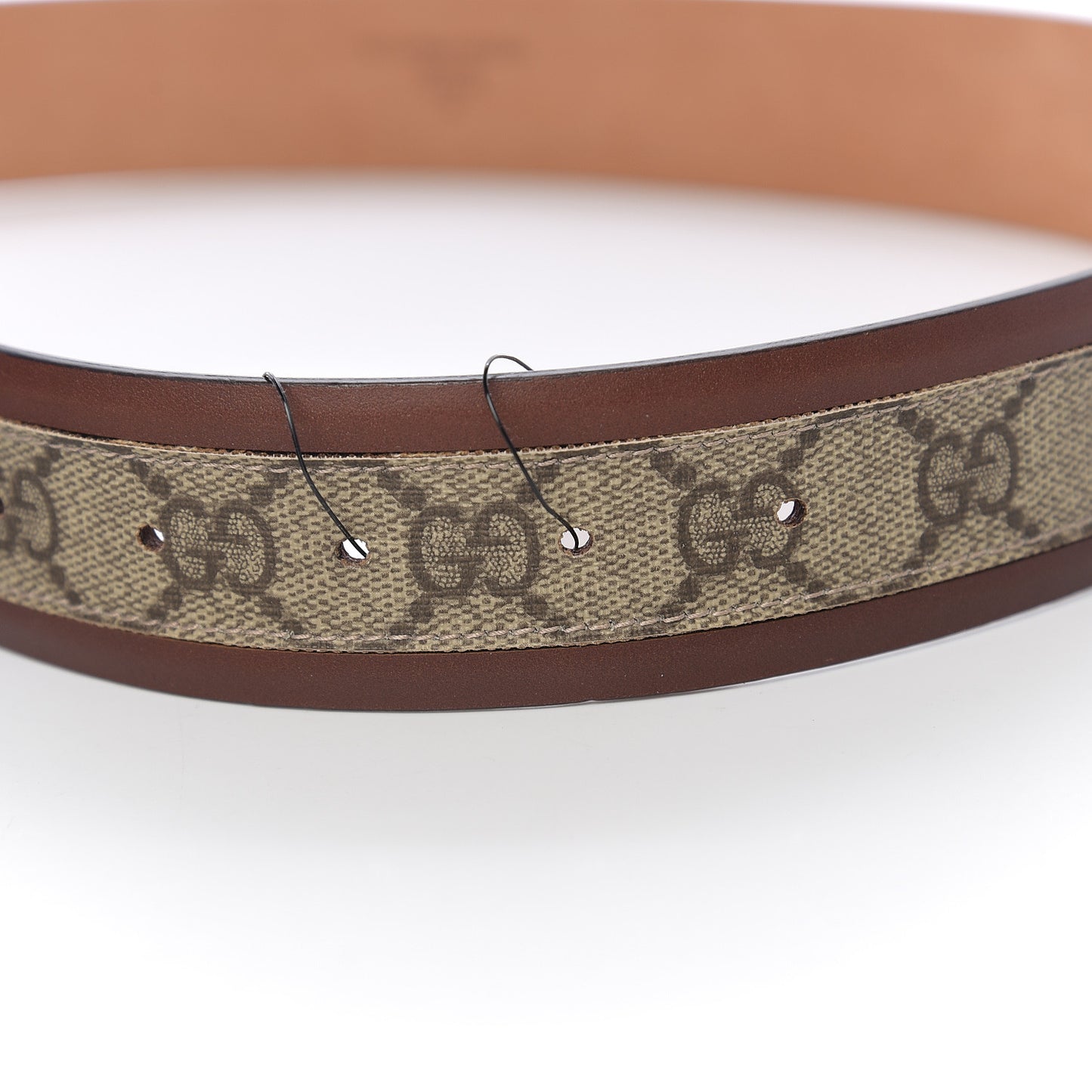 GG Supreme Monogram Selleria Interlocking G 40mm Belt 90 36 Beige Ebony Cuir