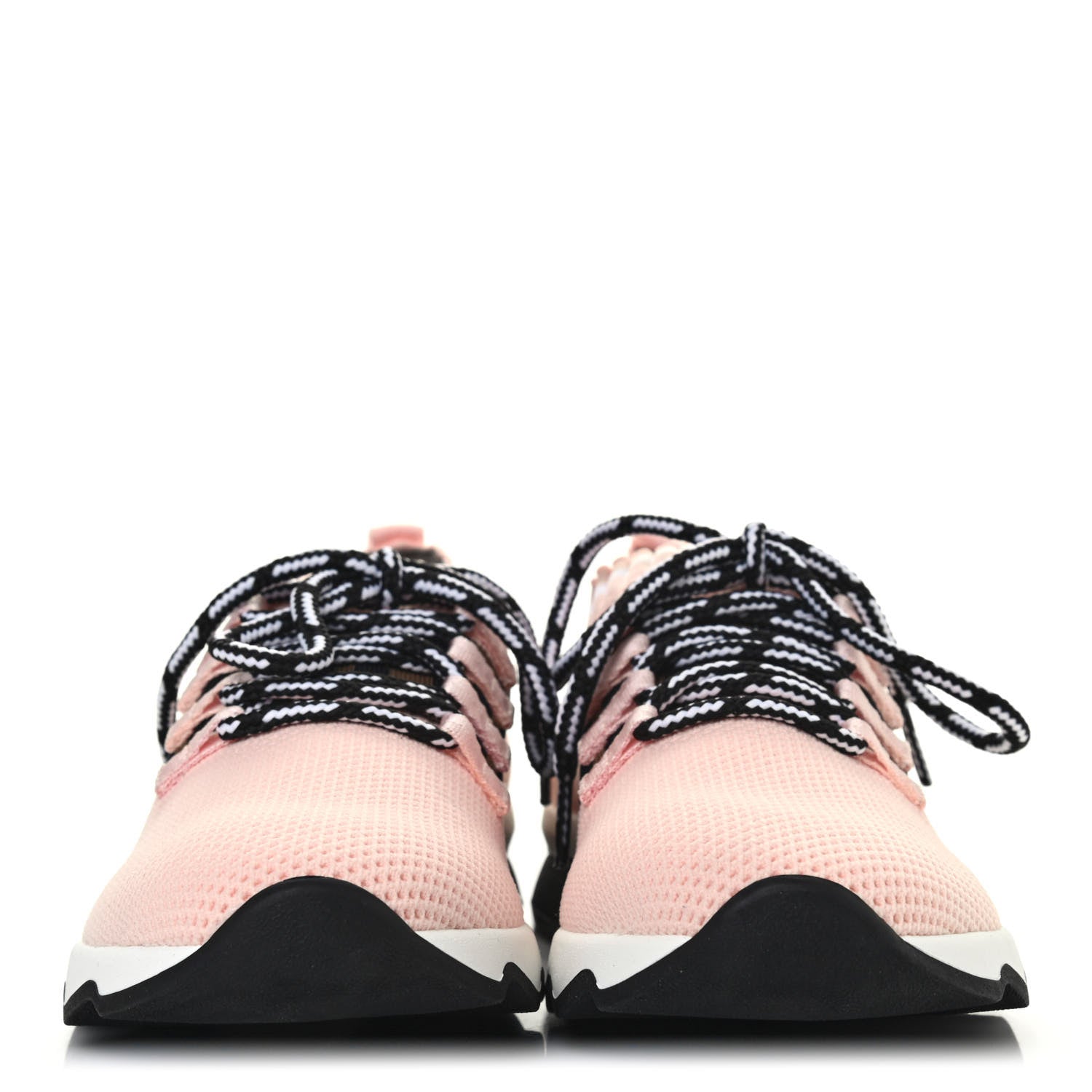 Fendi Stretch Knit Jacquard FF Lace-Up Sock Sneakers 37.5 Pink 2 of 4