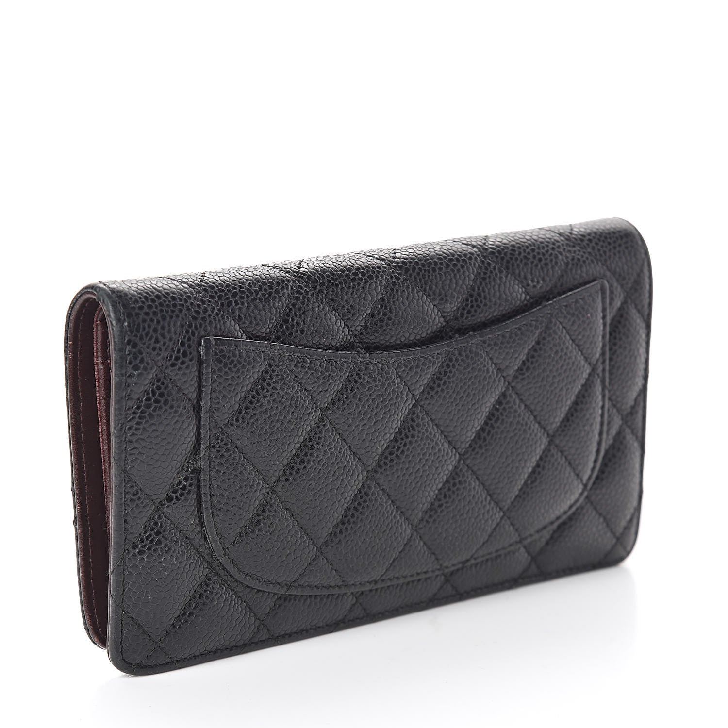Chanel Caviar Quilted Yen Wallet Black 3 of 12