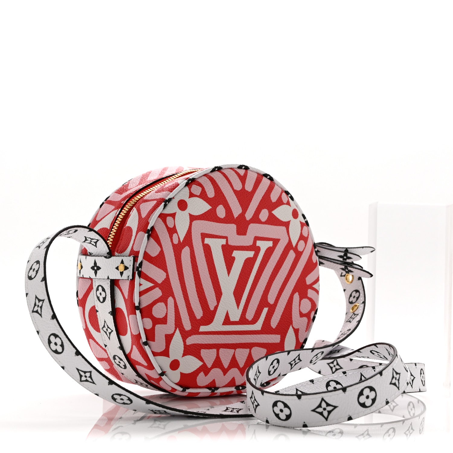 Louis Vuitton Monogram Giant Crafty Boite Chapeau Souple PM Rouge Rose Creme 3 of 9