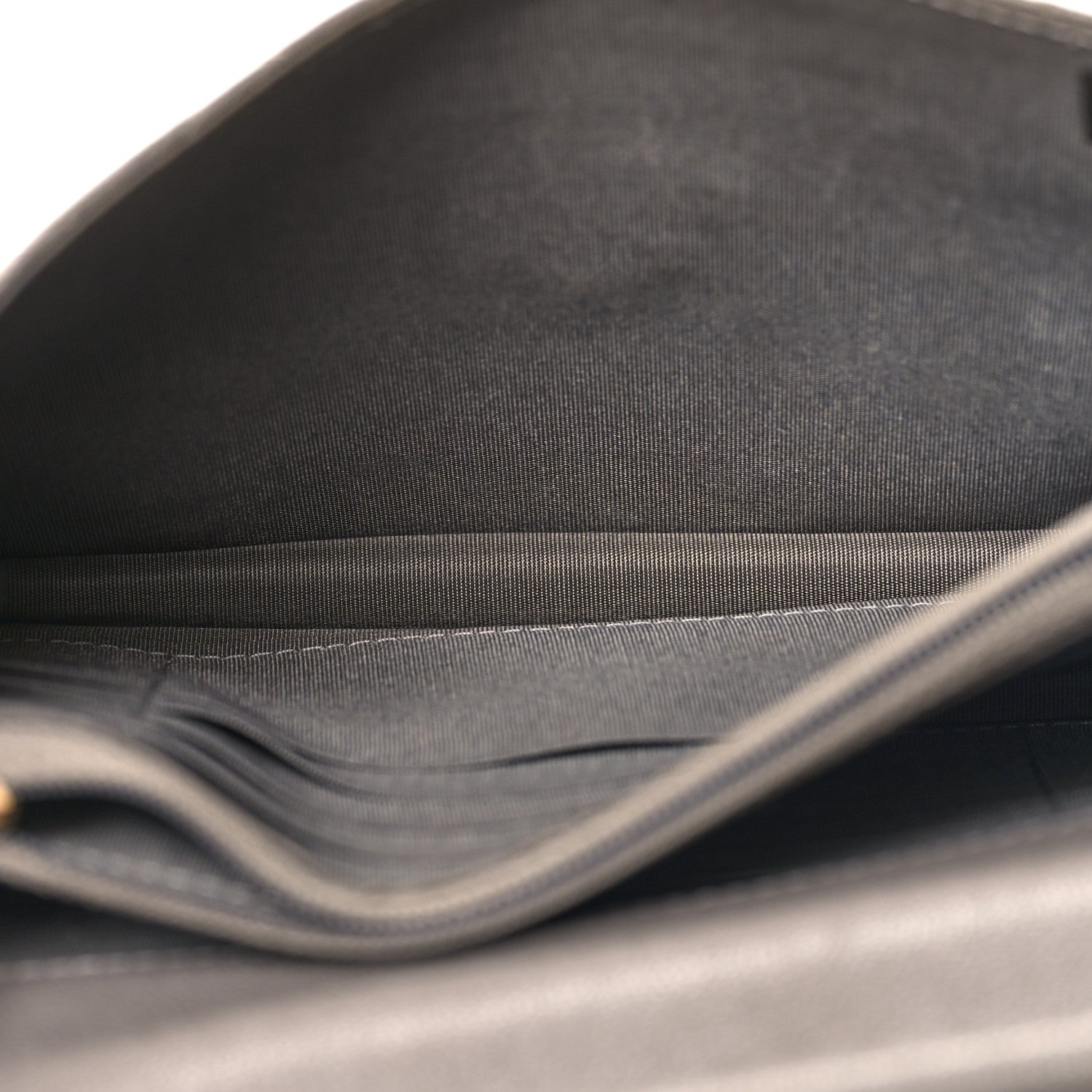 Chanel Caviar Quilted Boy Square Wallet on Chain WOC Grey 6 of 11