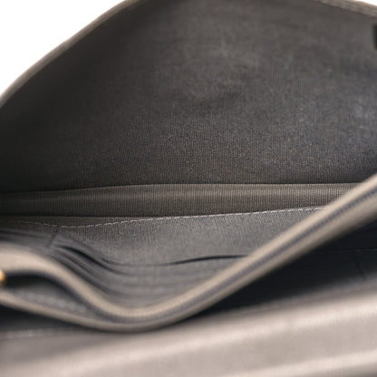 Chanel Caviar Quilted Boy Square Wallet on Chain WOC Grey 6 of 11