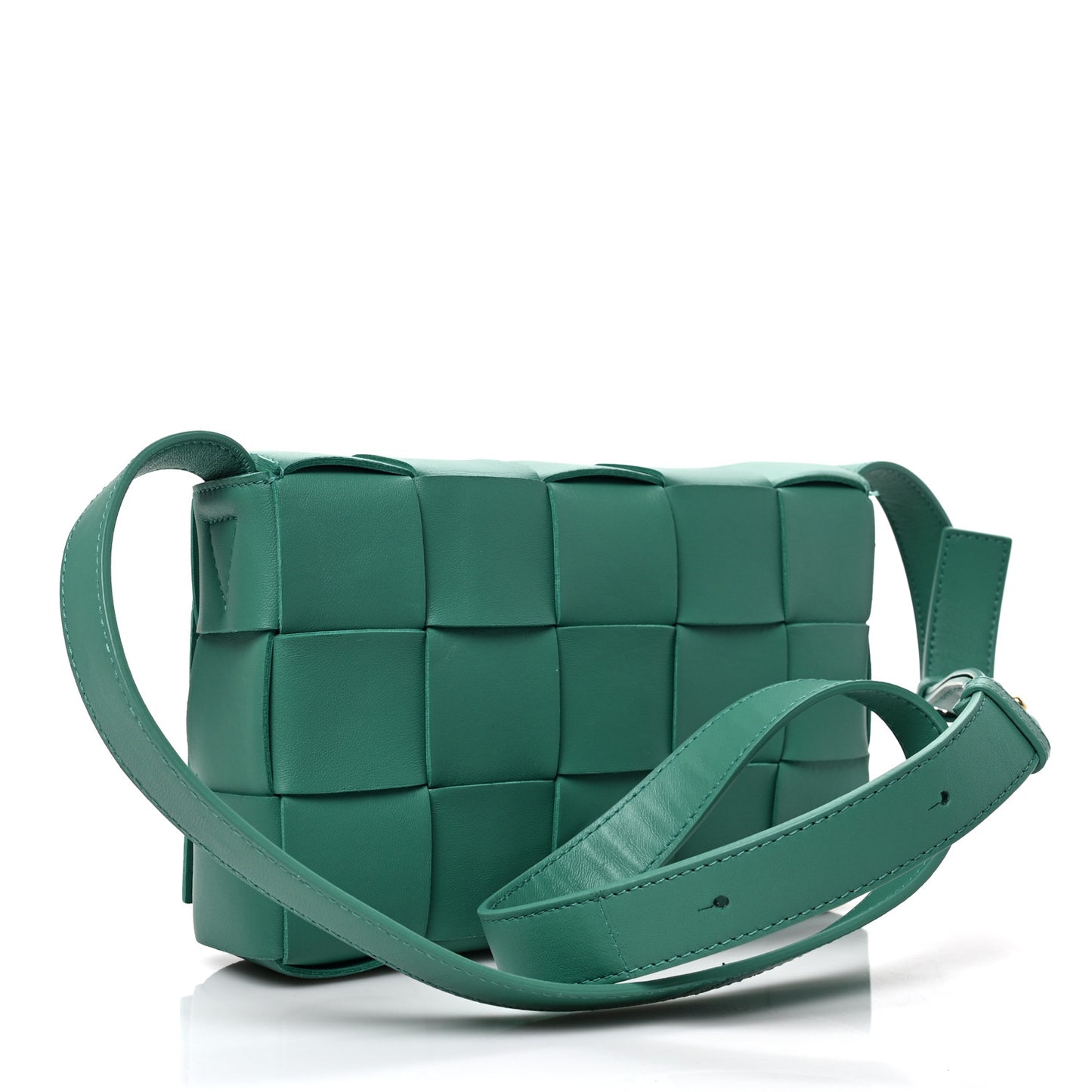 Lambskin Maxi Intrecciato Small Cassette Crossbody Bag Mermaid