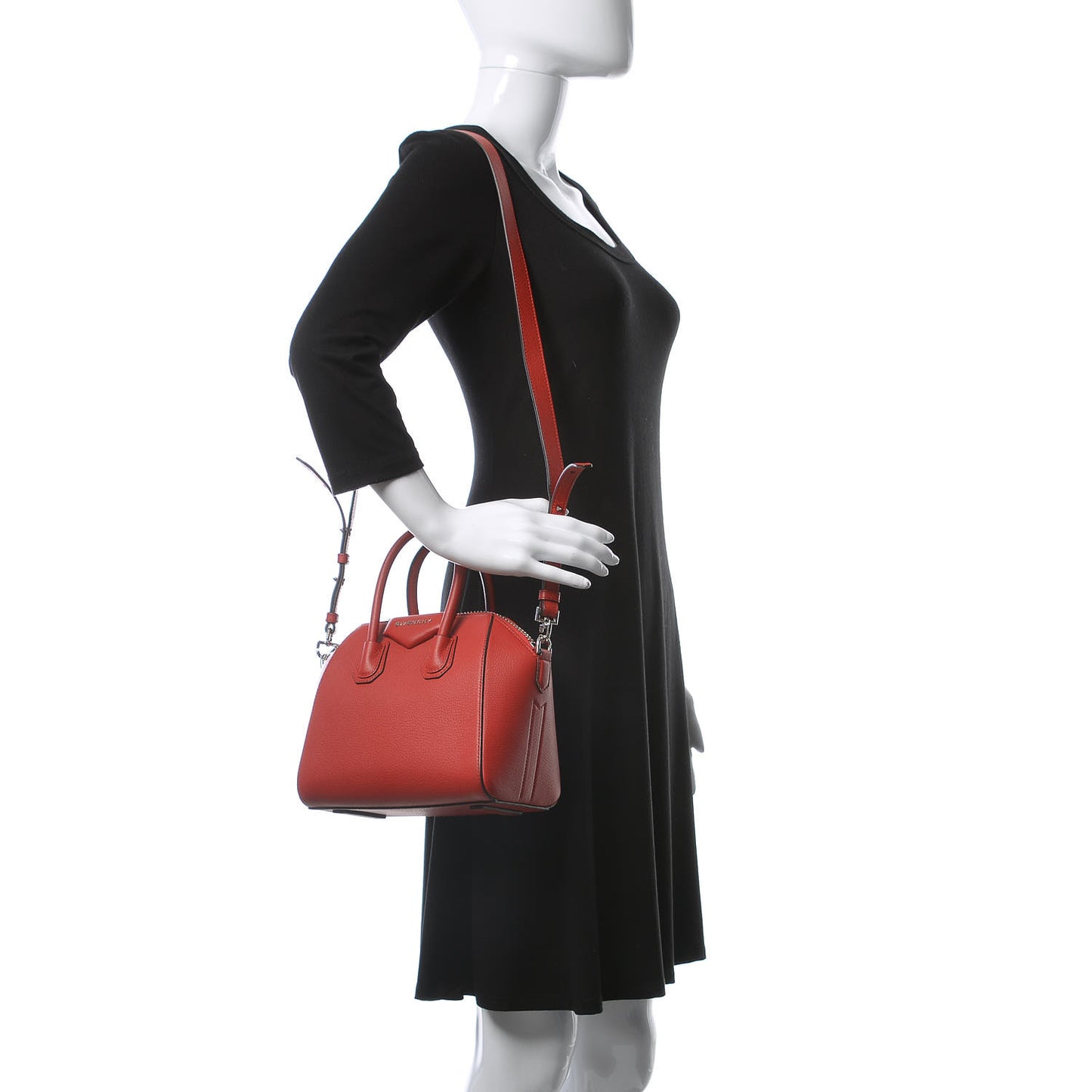 Sugar Goatskin Mini Antigona Bright Red