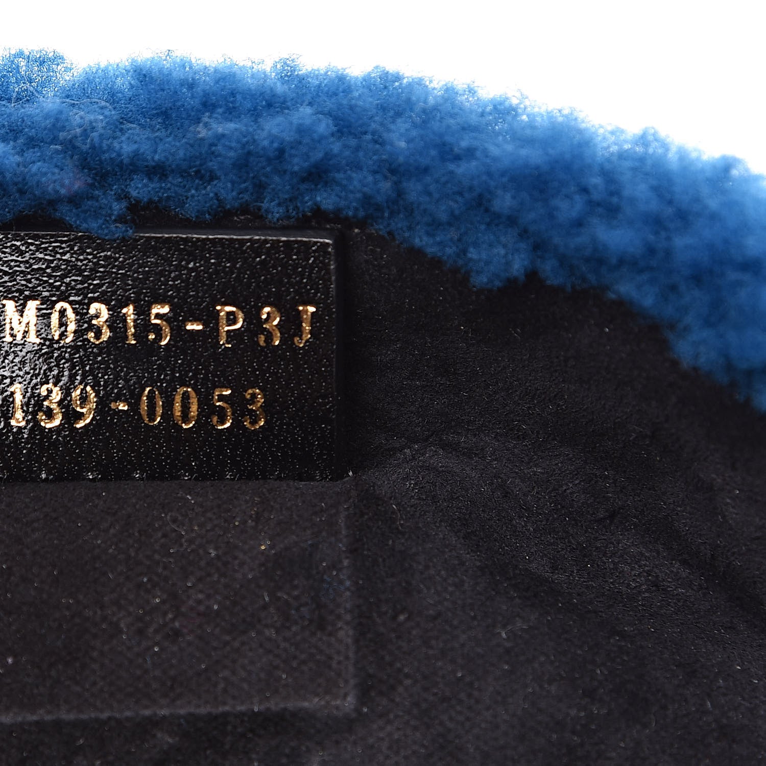 Fendi Shearling Nappa Mini Be Baguette Shoulder Bag Blue Black 7 of 10