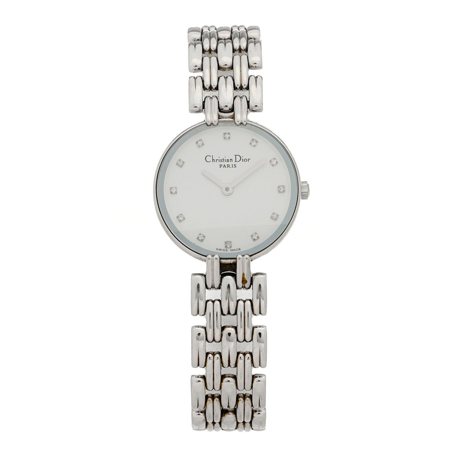 Christian Dior Stainless Steel Diamond 25mm Bagheera Quartz Watch 1 of 4