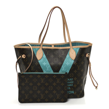 Louis Vuitton Monogram V Neverfull MM Turquoise 5 of 21