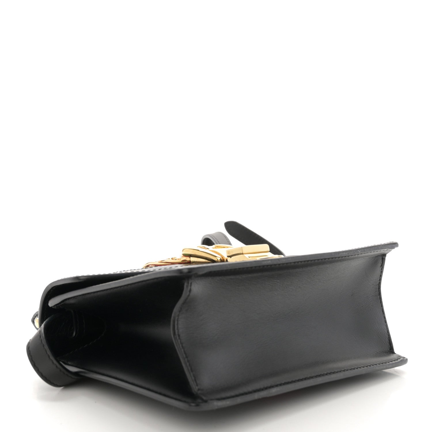 Gucci Calfskin Mini Sylvie Top Handle Bag Black 4 of 11
