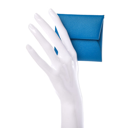 Hermes Epsom Bastia Coin Purse Bleu Izmir 2 of 8