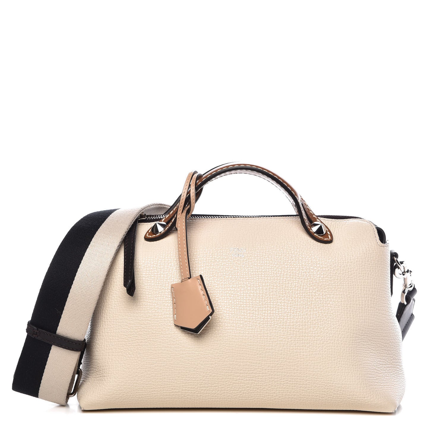Vitello Sierra Morfeus Dolce Striped Strap Medium By The Way Boston Bag Camelia Ebano Multicolor