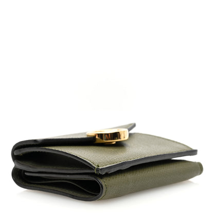 Fendi Vitello Cruise F is Fendi Micro Tri-Fold Envelope Wallet Asparago 4 of 6