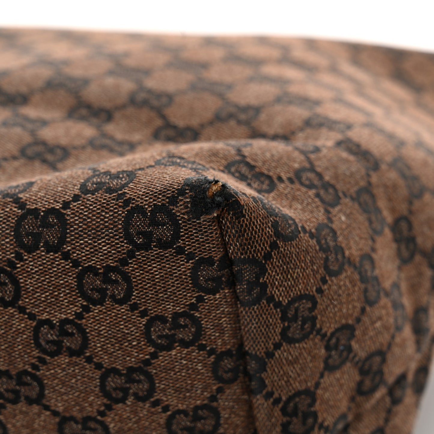 Monogram Denim Large Tote Brown