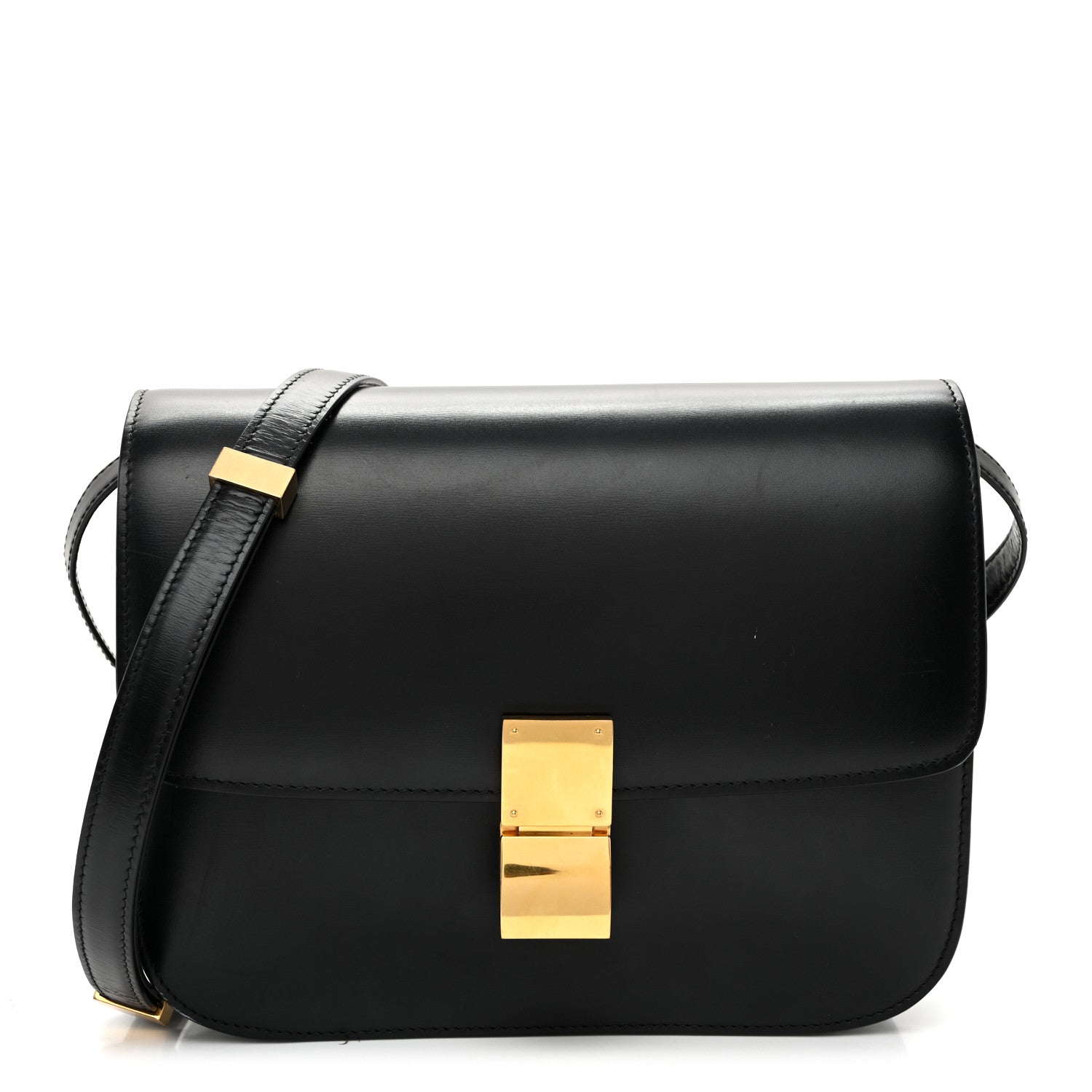 Celine Box Calfskin Medium Classic Box Flap Bag Black 1 of 10