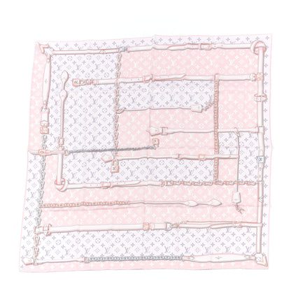 Louis Vuitton Silk Monogram Confidential Square Scarf Light Pink 1 of 4