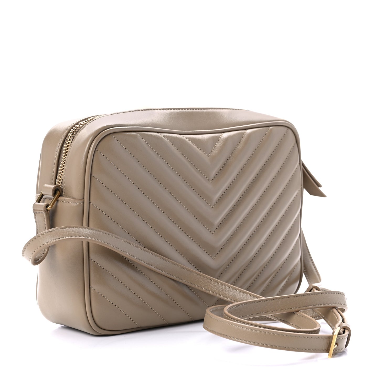 Calfskin Matelasse Monogram Lou Camera Bag Dark Beige