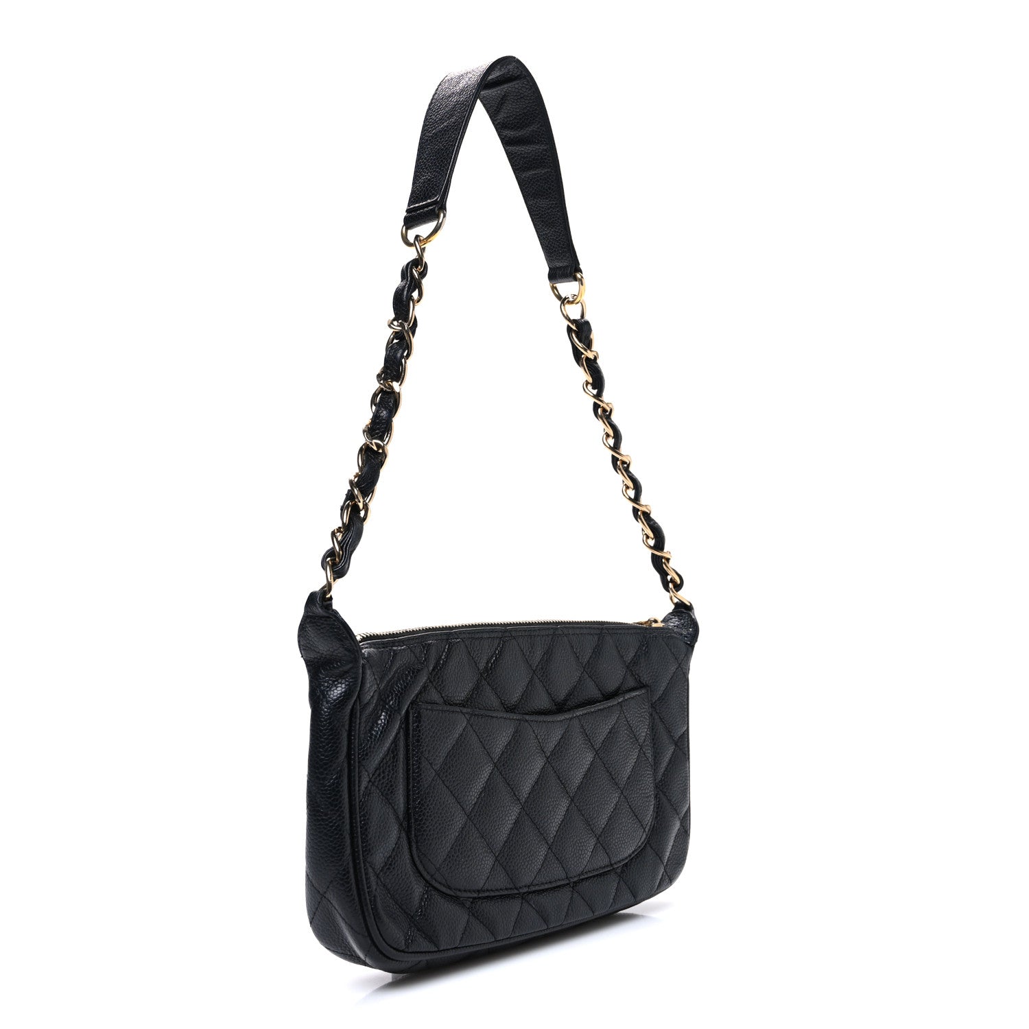 Chanel Caviar Quilted Timeless CC Shoulder Bag Black 1838524