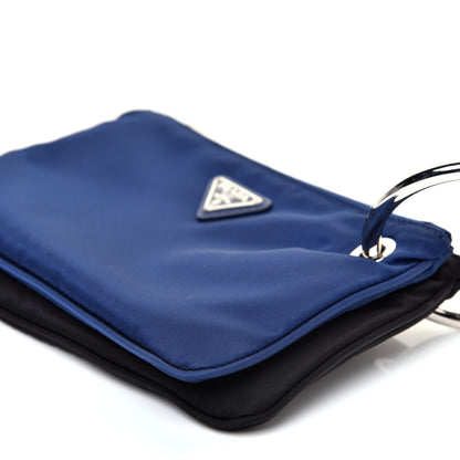 Prada Tessuto Nylon Pouch Set Royal Black 8 of 14