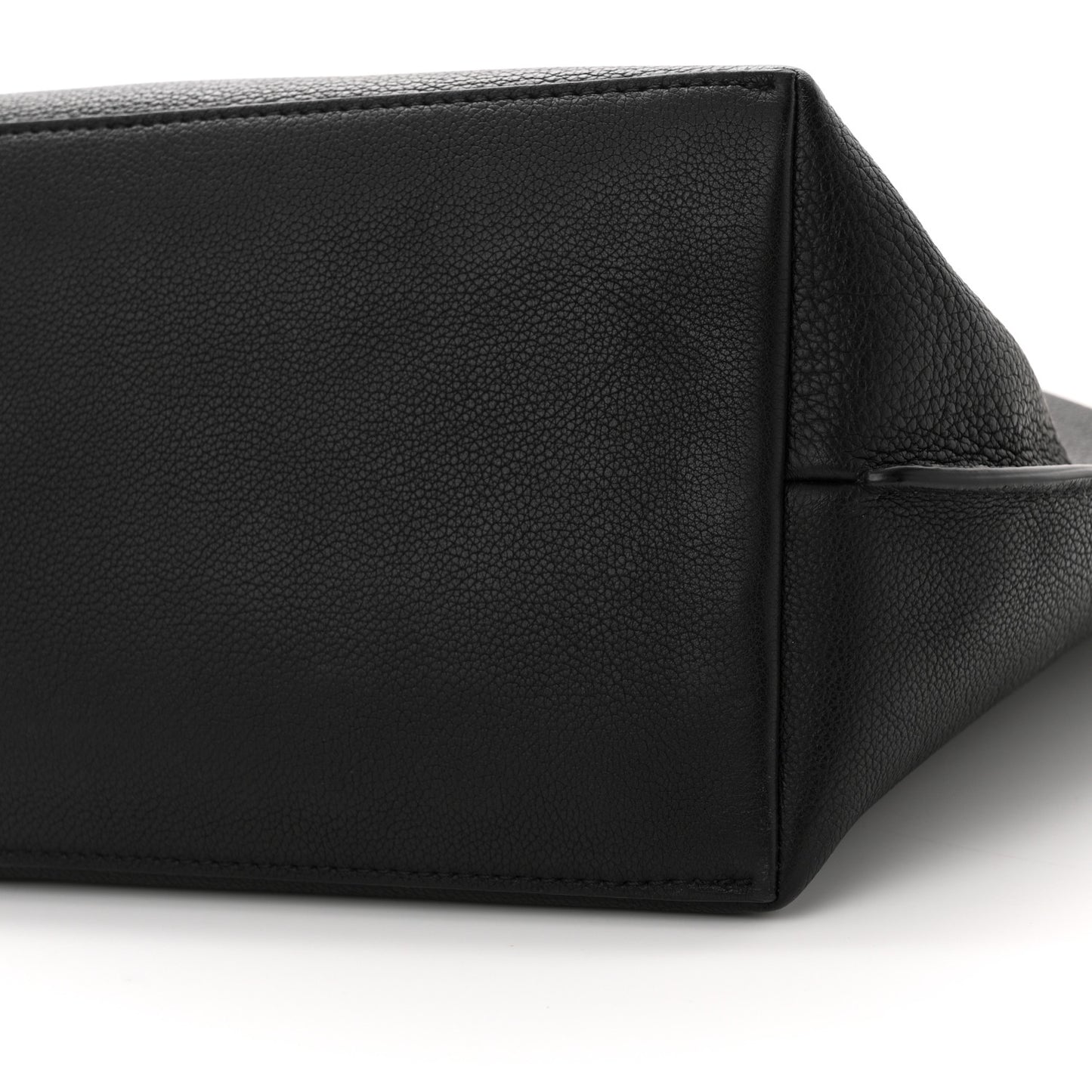 Calfskin Lockme Go Tote Black