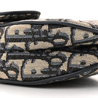 Christian Dior Oblique Mini Saddle Bag Blue 9 of 12
