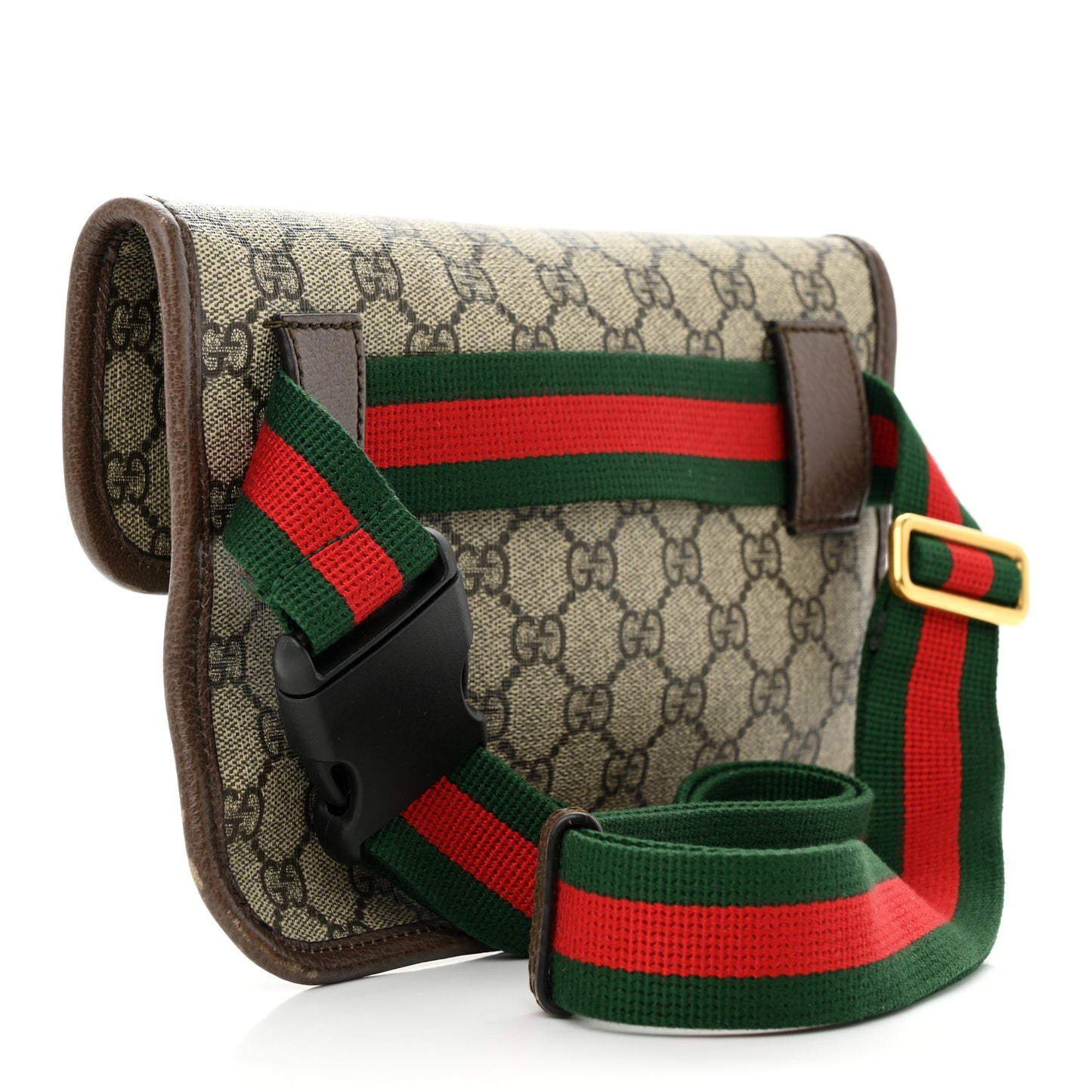 GG Supreme Monogram Neo Vintage Web Belt Bag Brown