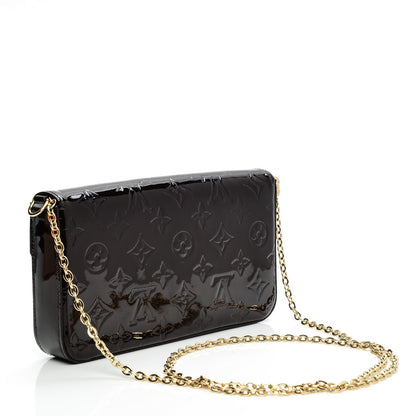 Louis Vuitton Vernis Pochette Felicie Chain Wallet Amarante 4 of 10