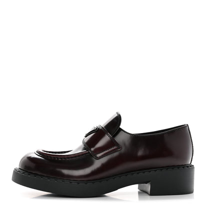 Prada Spazzolato Metal Triangle Logo 50mm Loafers 39 Bruciatio Fume 1 of 10