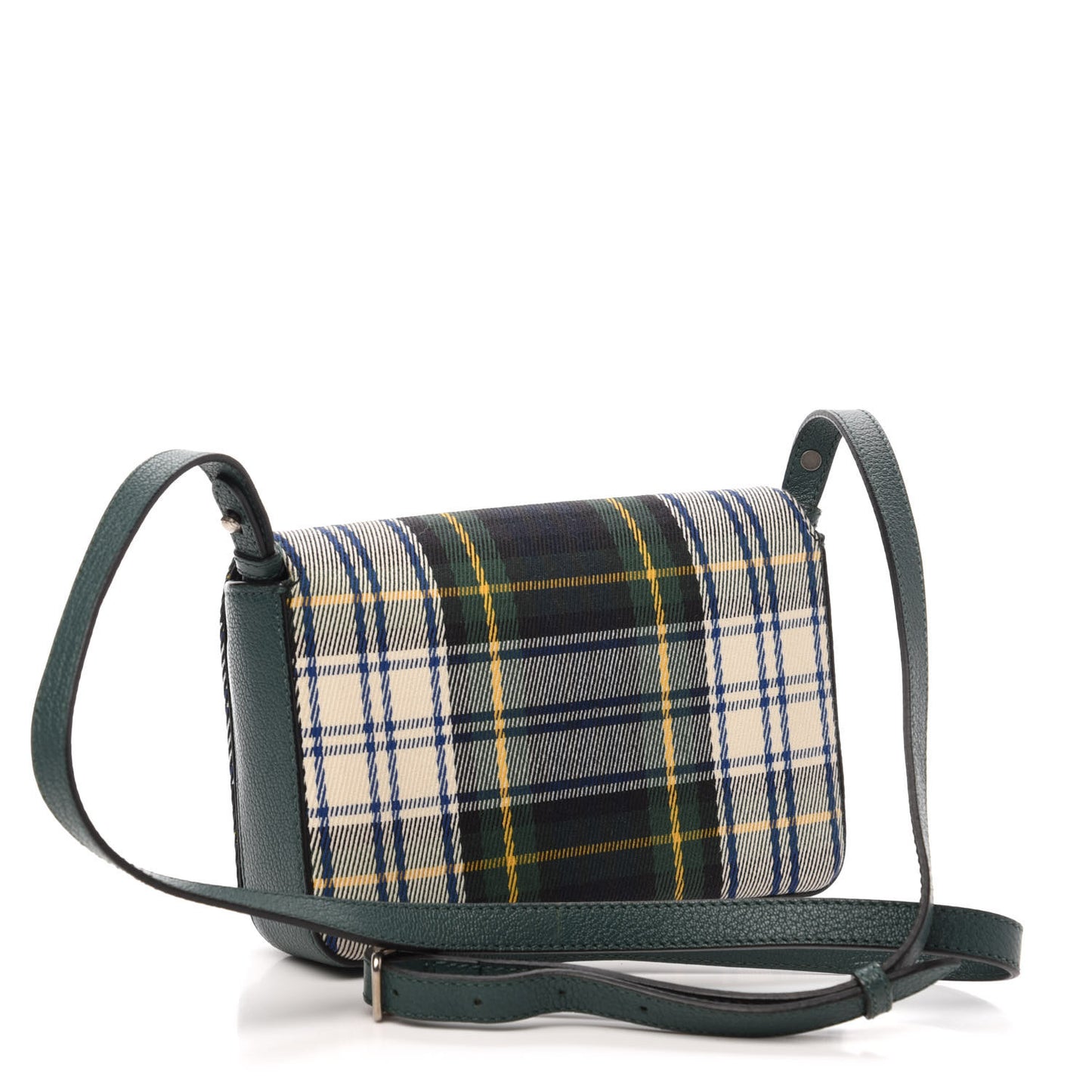 Canvas Tartan Mix Hampshire Wallet on Chain Green Multicolor
