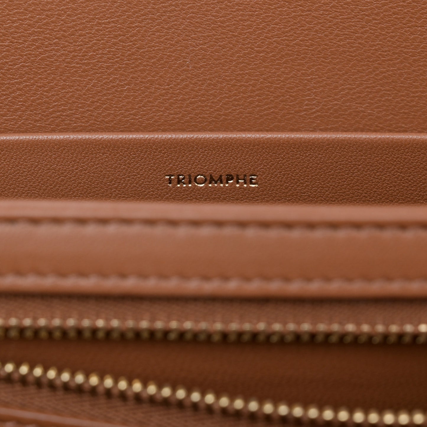 Triomphe Canvas Calfskin Medium Triomphe Bag Tan