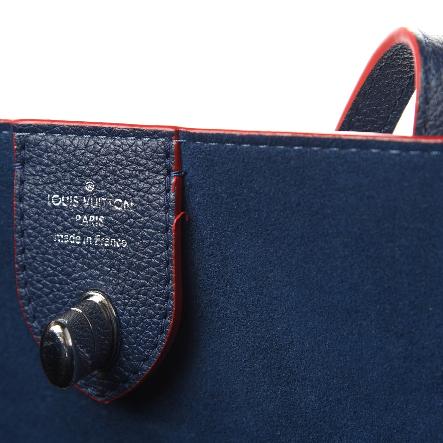 Louis Vuitton Calfskin Lockme Go Tote Marine Rouge 8 of 14