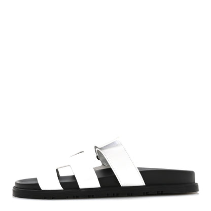 Hermes Calfskin Womens Chypre Sandals 39 White 1 of 9