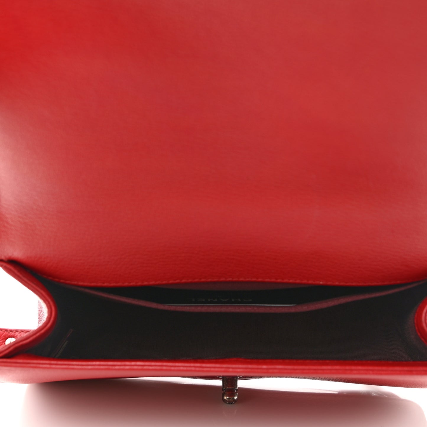 Goatskin Quilted Patent Medium Duo Boy Flap Red